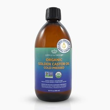 Organic Golden Castor Oil | 100% Pure for Hair,Skin USDA Certified16.9oz (500ml)