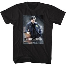 Twilight Movie Saga T-Shirt Team Charlie Bella Adult New Licensed Black Cotton