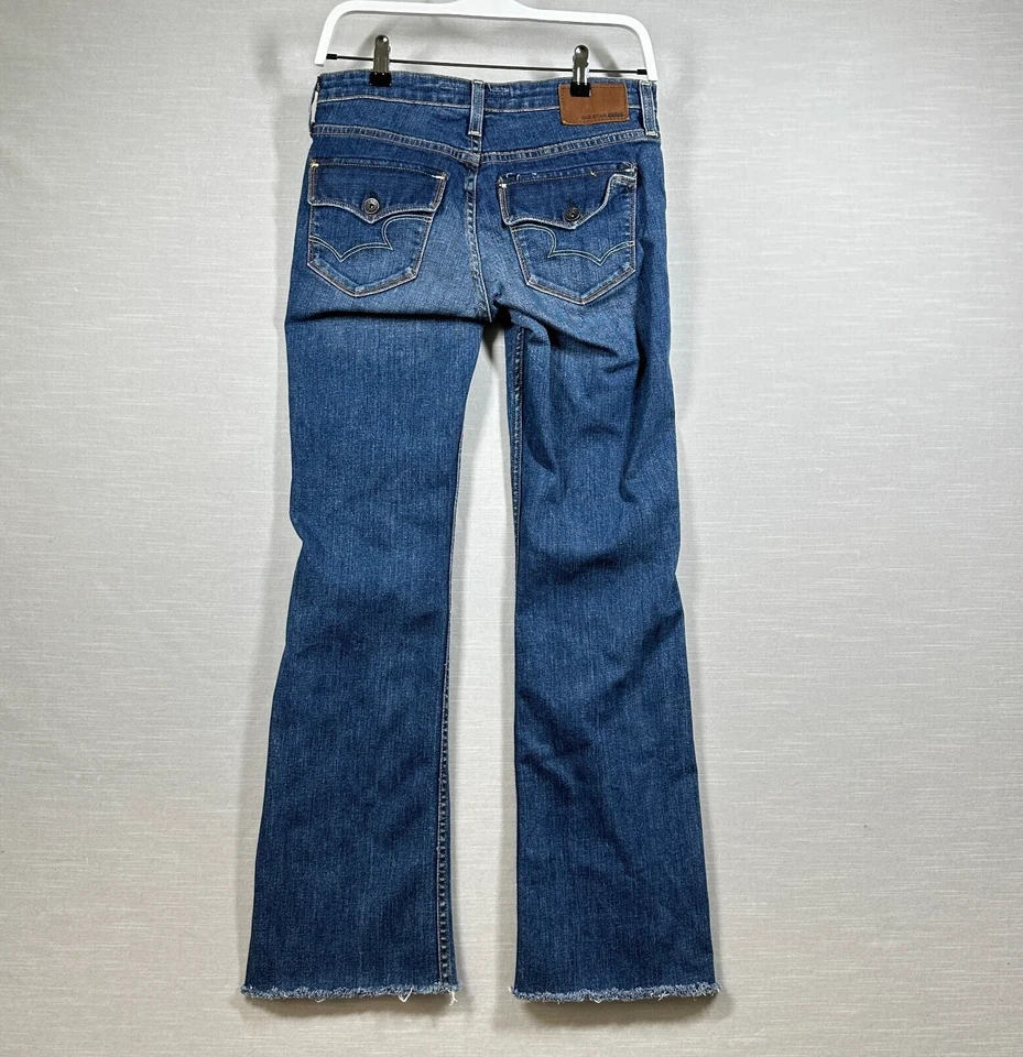 Jeans Big Star Mujer 28 Largo Azul Remy Bota Corte Acampanado Demin Foto 2 de 4