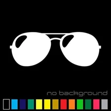 Aviator Glasses Sticker Vinyl Decal - Aviation Pilot Aircraft Car Window Bumper