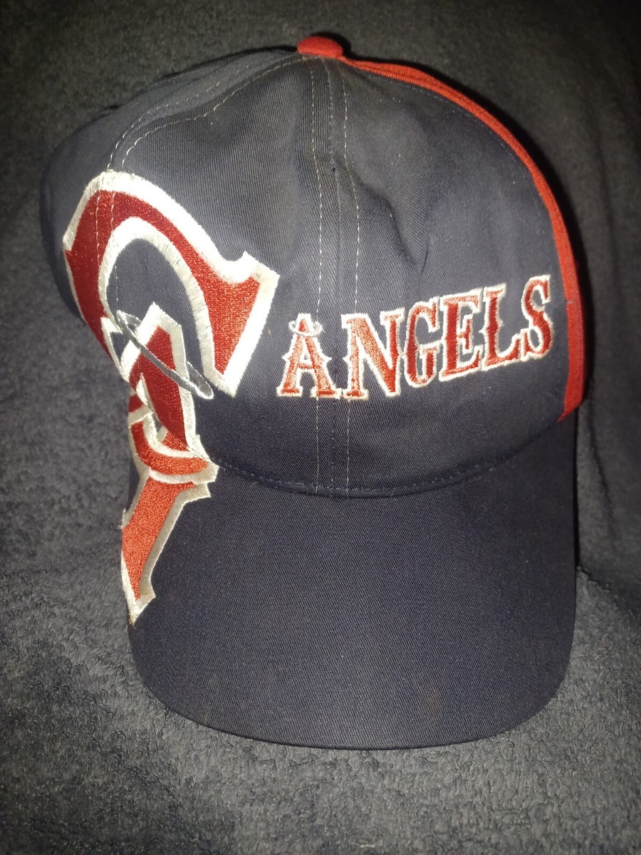 帽子 VINTAGE 90s California Angele CAP Vintage California Angels Youth SnapBack Hat Cap Beige Blue
