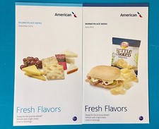 2 AMERICAN AIRLINES DOMESTIC MENUS--2016