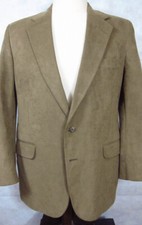 VINTAGE Brown Ultrasuede for R, Bryant Williamsburg Sport Coat 42L Made in USA