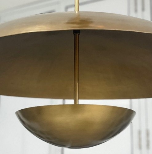 3 Light Elegant Ceiling Flush mount light Pendant Mid Century Modern Raw Brass C - Picture 5 of 10