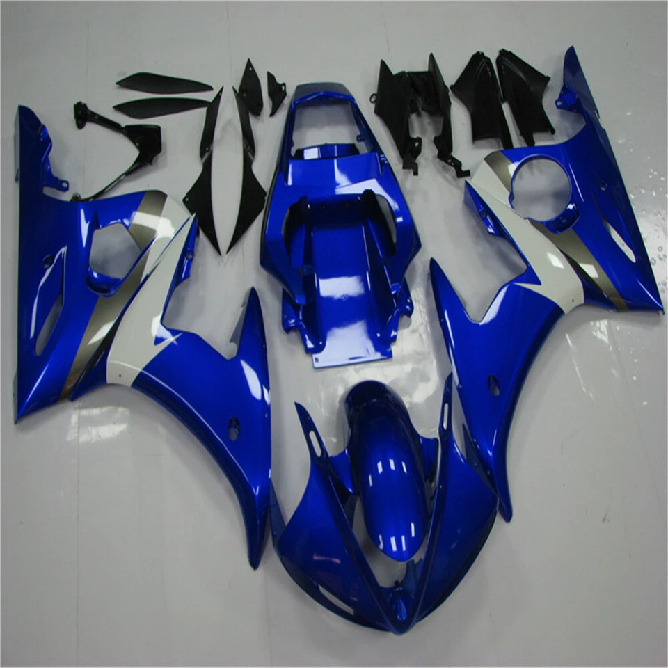 Carenado NT ABS azul blanco inyección ABS apto para Yamaha YZF R6 2003 2004 2005 t0l Foto 3 de 4