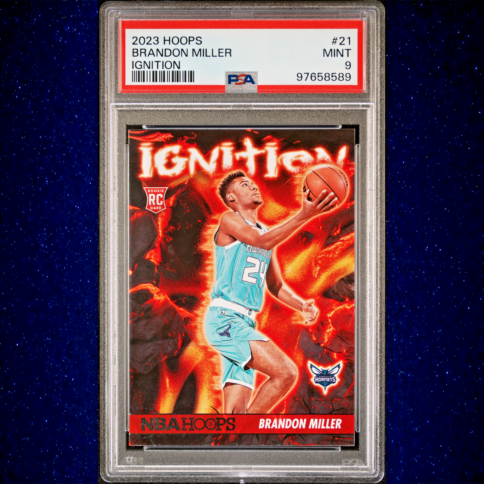 Brandon Miller 2023 Panini Hoops Ignition #21 Rookie RC PSA 9