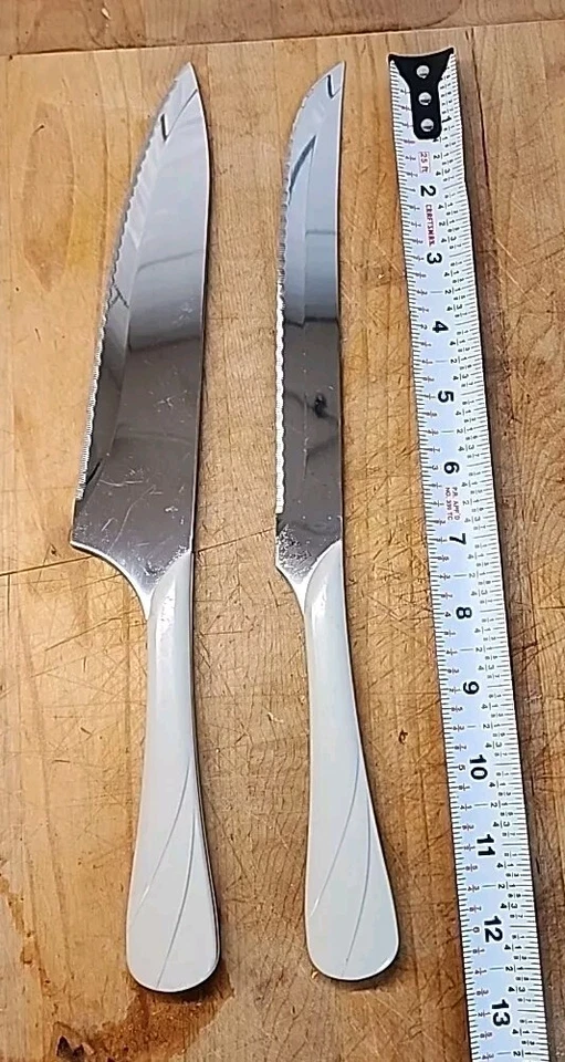 Par de cuchillos de cocina y talla Fiesta blancos genuinos de 7,5-8 pulgadas Foto 2 de 4