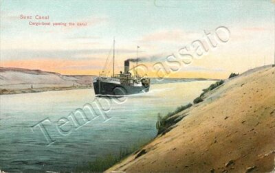 Egypt - Port Said, cargo ship in the Suez Canal