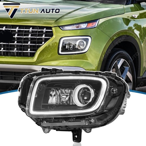 Fits 2020-2025 Hyundai Venue Halogen Headlight W/LED DRL Assembly Left ...