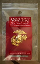 USMC US MARINE CORPS GOLD EAGLE GLOBE & ANCHOR  ENLISTED COMBINATION CAP BADGE