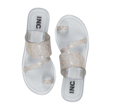 INC Gianolo Jelly Sandals, Clear Crystal (7M)