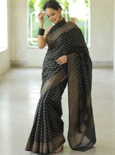 INDIAN SARI PAKISTANI WEDDING SAREE BLOUSE NEW BOLLYWOOD DESIGNER PARTY WEAR