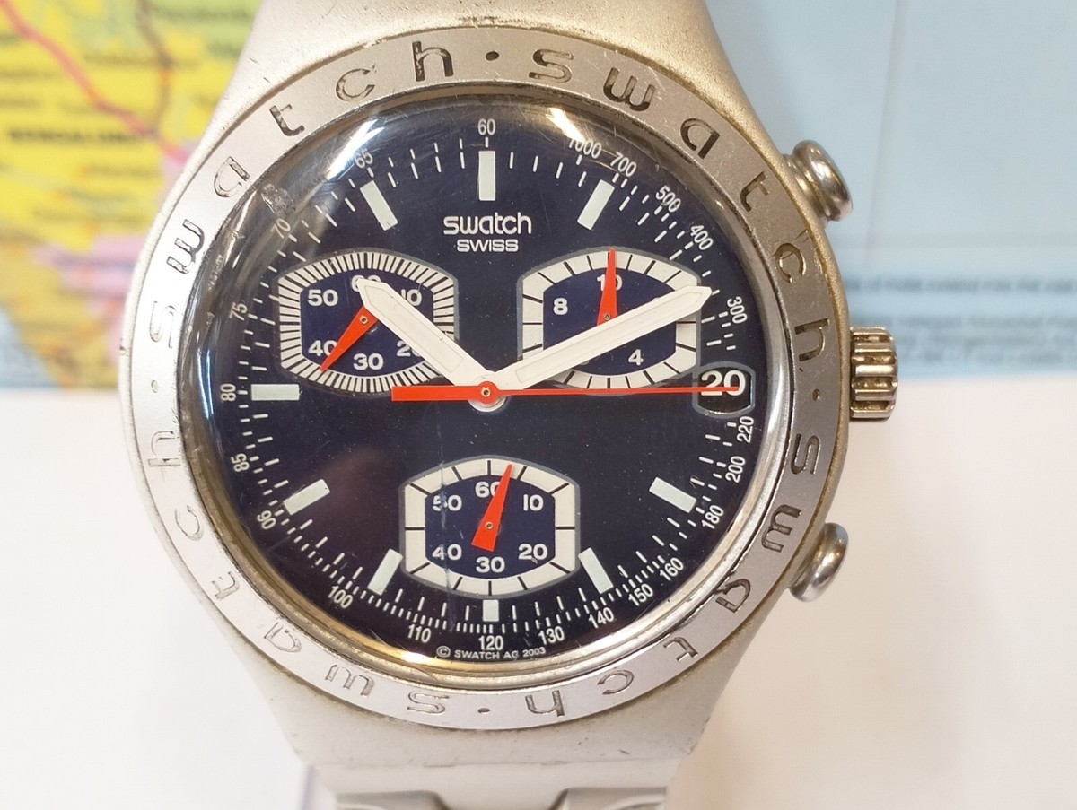 SWATCH IRONY CHRONOGRAPH QUARTZ AG-2003 SWISS MEN'S FULL