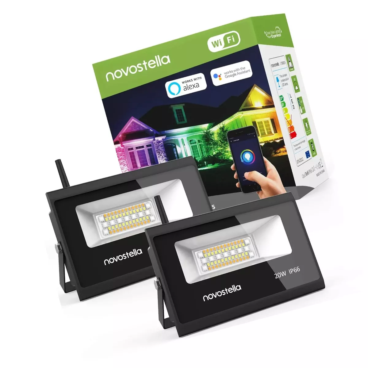 Novostella 20w smart led flood lights deals