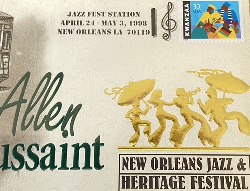 Vintage 90s Allen Toussaint Limited New Orleans Jazz Fest Cachet Envelope Stamp - Picture 4 of 7