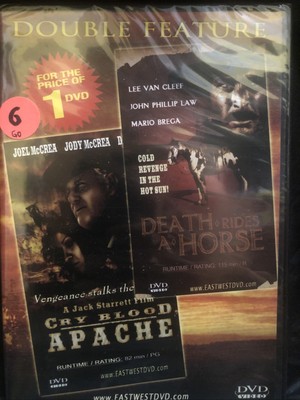  Cry Blood Apache / Death Rides a Horse  Double Feature DVD! New/sealed