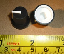D shaft black white line pedal amplifier control knob push on small flat side