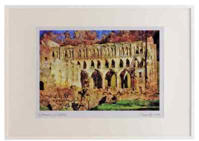 776033 Rievaulx Abbey North Yorkshire England A2 Bilderrahmen Aquarelldruck