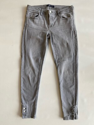 Zara Basic Women s Stretch Light Gray Skinny Fit  Pockets Z1975 Jeans Sz 6