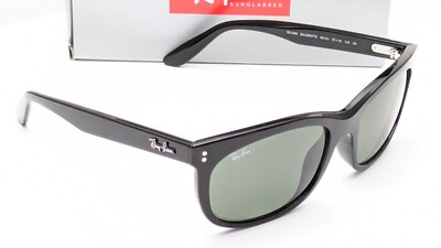 Ray-Ban Balorette RB2389 901/31 Rectangle Black Green Unisex Sunglasses 57mm