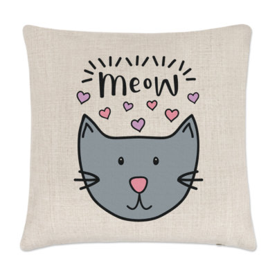 Luna Pazzo Cat Lady Lino Copricuscino Cuscino - Divertente