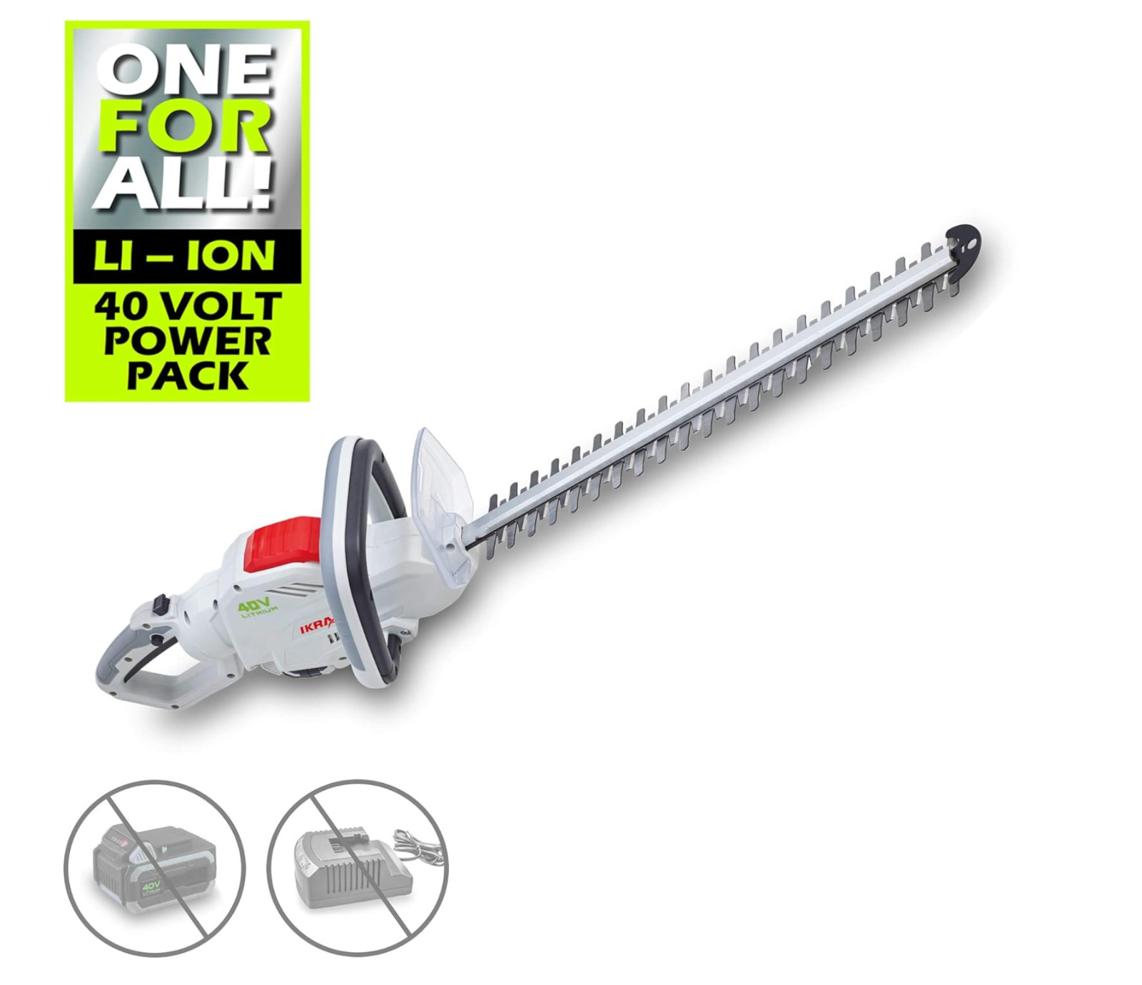 Taille-haies à batterie IKRA IAHS 40-5425 coupe-haie sans fil 40V de 54cm