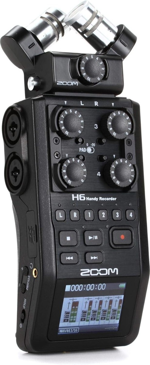 Zoom H6 All Black 6-track Portable Recorder for sale online