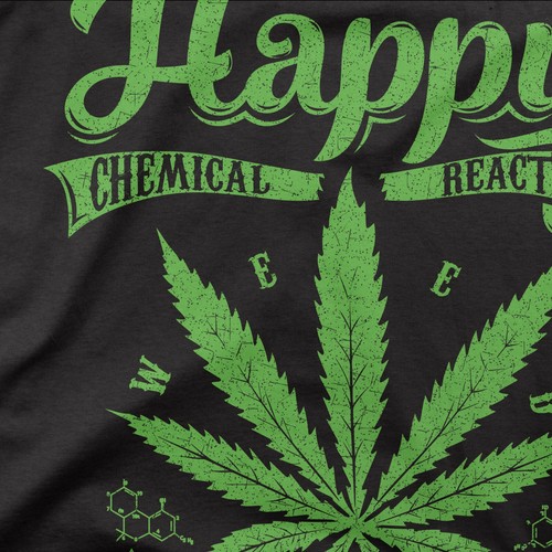 Happy Weed | Herren Fun T-Shirt Regular Fit S bis 4XL | 420 Mj Cannabis Ganja - Picture 5 of 13
