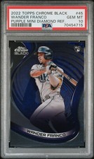 2022 Topps Chrome Black Wander Franco RC Purple Diamonds SP /150 PSA 10 Gem MT