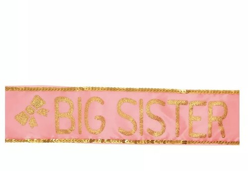 Faja rosa de Claire's Girl's GRANDE SISTER nueva con etiquetas - Imagen 2 de 2