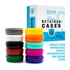 Dental Retainer Denture Storage Case Box Mouthguard Container Assorted 10PK