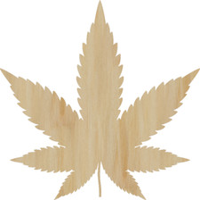 Cannabis Marijuana Pot Weed Leaf Hemp Unfinis...