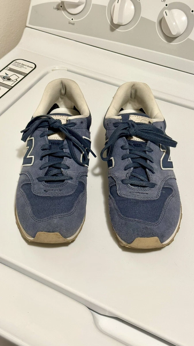 New Balance W s 696 Sneakers Lace Up Shoes Blue Suede WL696BN Low Top 8.5 B