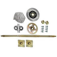 32" Go Kart Rear Live Axle Kit Shaft Sprocket Brake Rotor Wheel Hub ATV Buggy