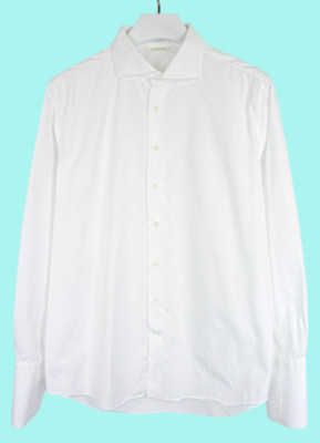 Suitsupply Formelle Shirt Herren 2XL Weiß Knopf Haifischkragen Langärmelig