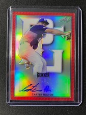 2020 Leaf Perfect Game Carter Holton Red Metal Autograph #4/5 Braves!!!