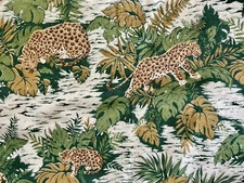 NIP Vintage 1980s Leopard Lady Pepperell Blanket Lion Tiger Cat Jungle Full Twin