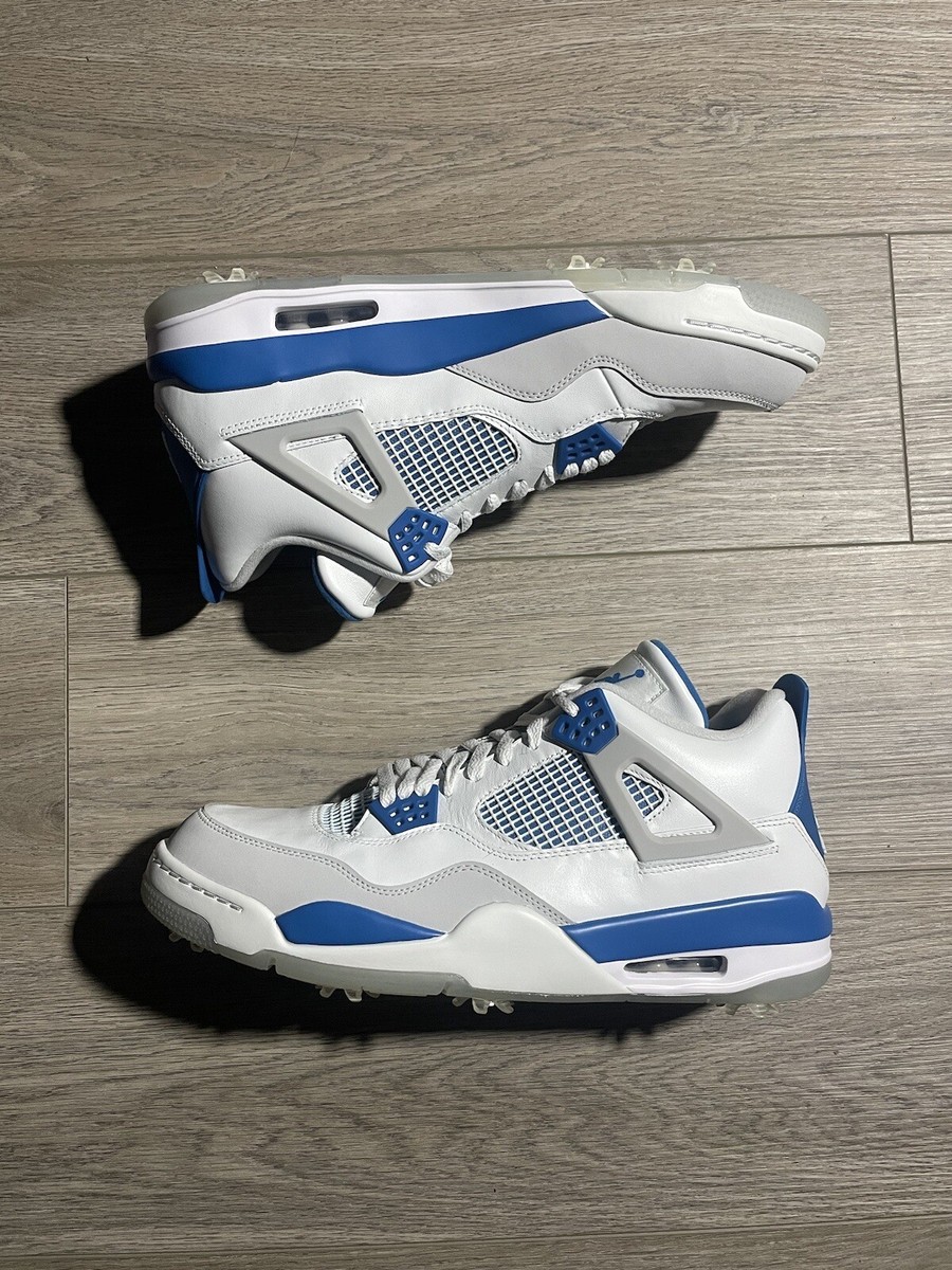 ☆送料関税込☆NIKE AIR Jordan 4 Golf White Military Blue☆ Nike Air Jordan IV 4 Retro Golf White Military Blue Men Size