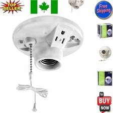 Versatile Wall/Ceiling Mount Incandescent Lampholder in Glazed White Porcelain