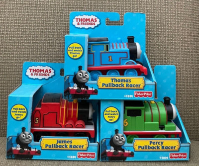 THOMAS & FRIENDS JAMES PERCY & THOMAS PULL BACK RACER *NU*