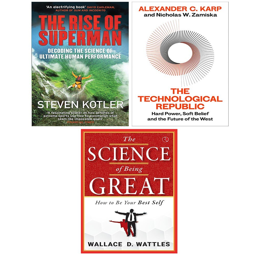 Technological Republic HB, Science of Being Great, Rise of Superman 3 Books Set