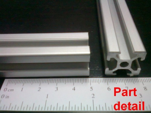 Aluminum T-slot extruded profile 20x20-6mm L100, 200, 300, 400 or 500mm -3pieces - 第 1/11 張圖片