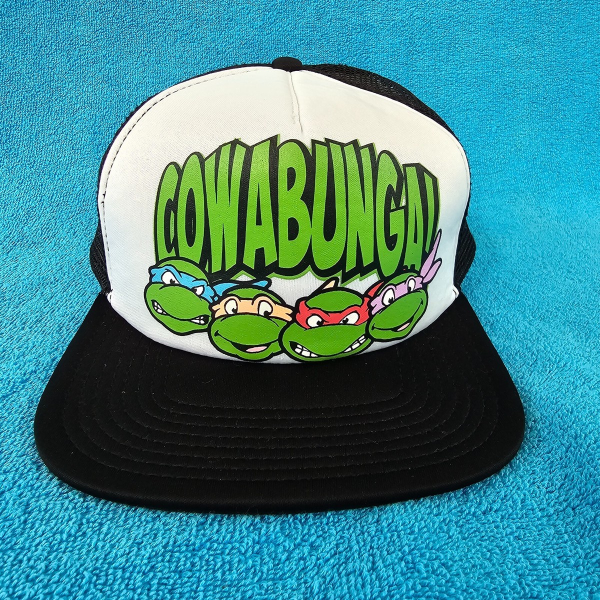 COWABUNGA! TMNT Trucker Hat Foam Front Mesh Back Snapback Baseball