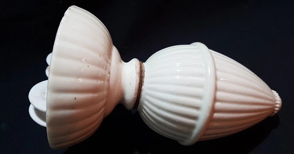 ANCIENNE POULIE CONTREPOIDS  PORCELAINE  ABAT JOUR / LAMPE MONTE BAISSE  - Photo 2/4