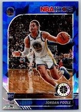 JORDAN POOLE 2019-20 Hoops Premium Stock Blue Cracked Ice RC #223