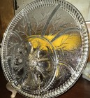 MCM Deviled Egg Relish Vegetable Platter INDIANA GLASS Pebble Leaf Tree of Life — photo 4