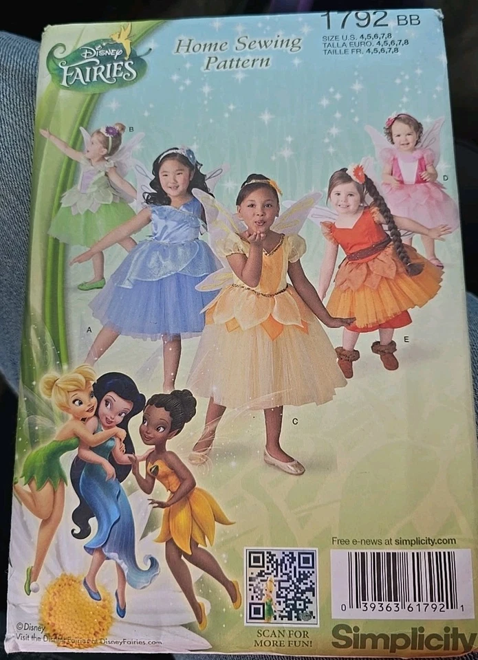 Simplicity 1792/0859 Pattern Halloween Costume Child Disney Fairies - Image 2 of 4