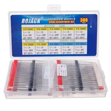 BOJACK 10 Values 300 pcs Rectifier Diodes 1N4001 1N4002 1N4003 1N4004 1N4005... 