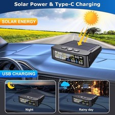 Tire Pressure Monitoring System With Solar Charge 6 Sensors 6 Alarm Modes Tire Pressure Monitoring System With Solar Charge 6 Sensors 6 Alarm Modes