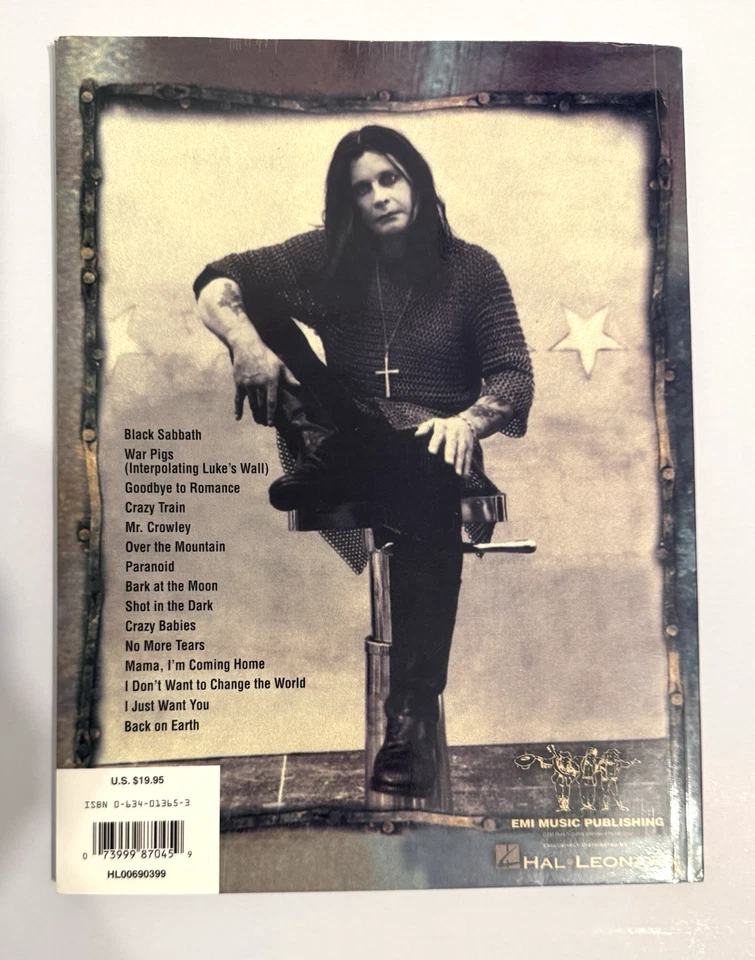 Ozzy Osbourne The Ozzman Cometh Songbook Guitar Tab Hal Leonard 15 Hits  1987? - Image 2 of 4